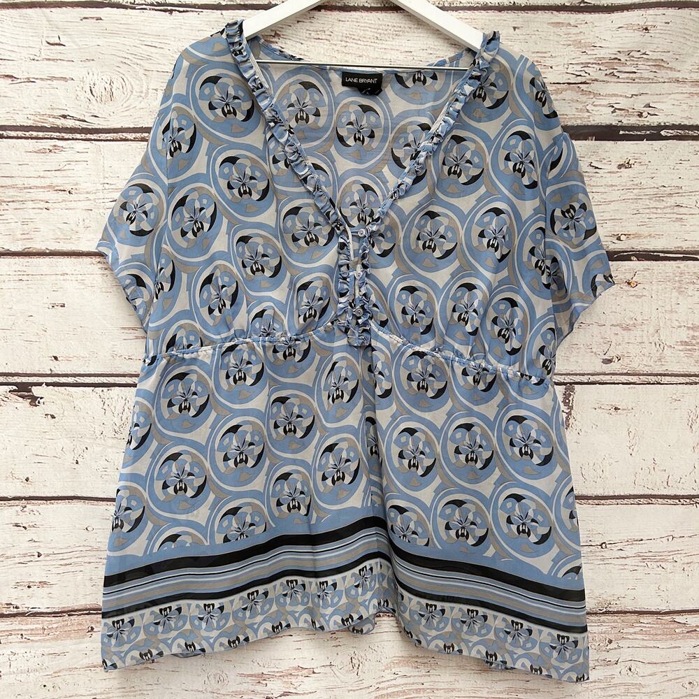 LANE BRYANT Floral Blouse Sz 18 / 20